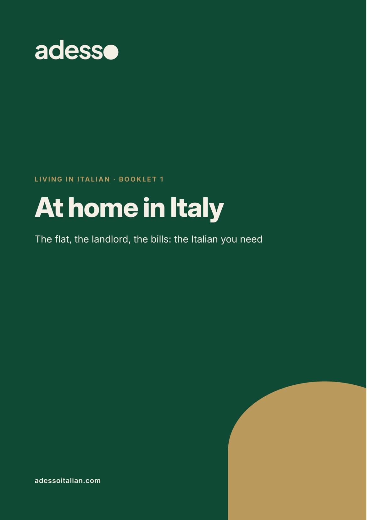 At home in Italy, booklet cover
